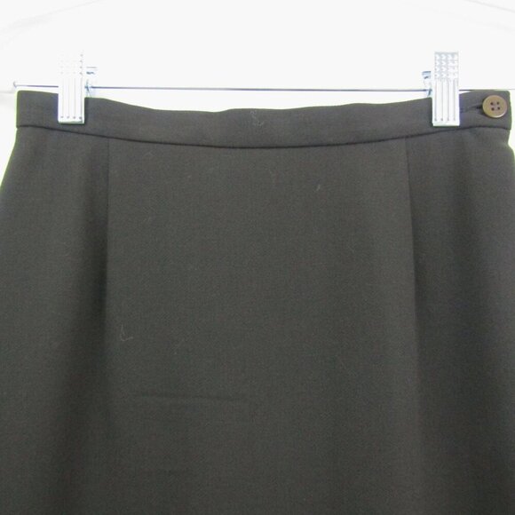 GIORGIO ARMANI 38 2 Chocolate espresso Brown 100% WOOL Skirt Italy Quiet Luxury - Picture 2 of 10